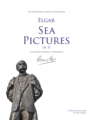 Sea Pictures, Op. 37 Conductor Score (Letter Size) (Traditional keys for mezzo-soprano / contralto)