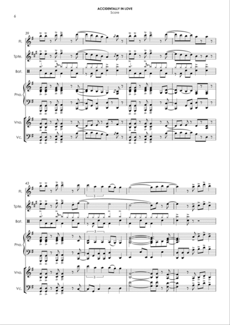 Accidentally In Love Small Ensemble scores gallery preview page 6