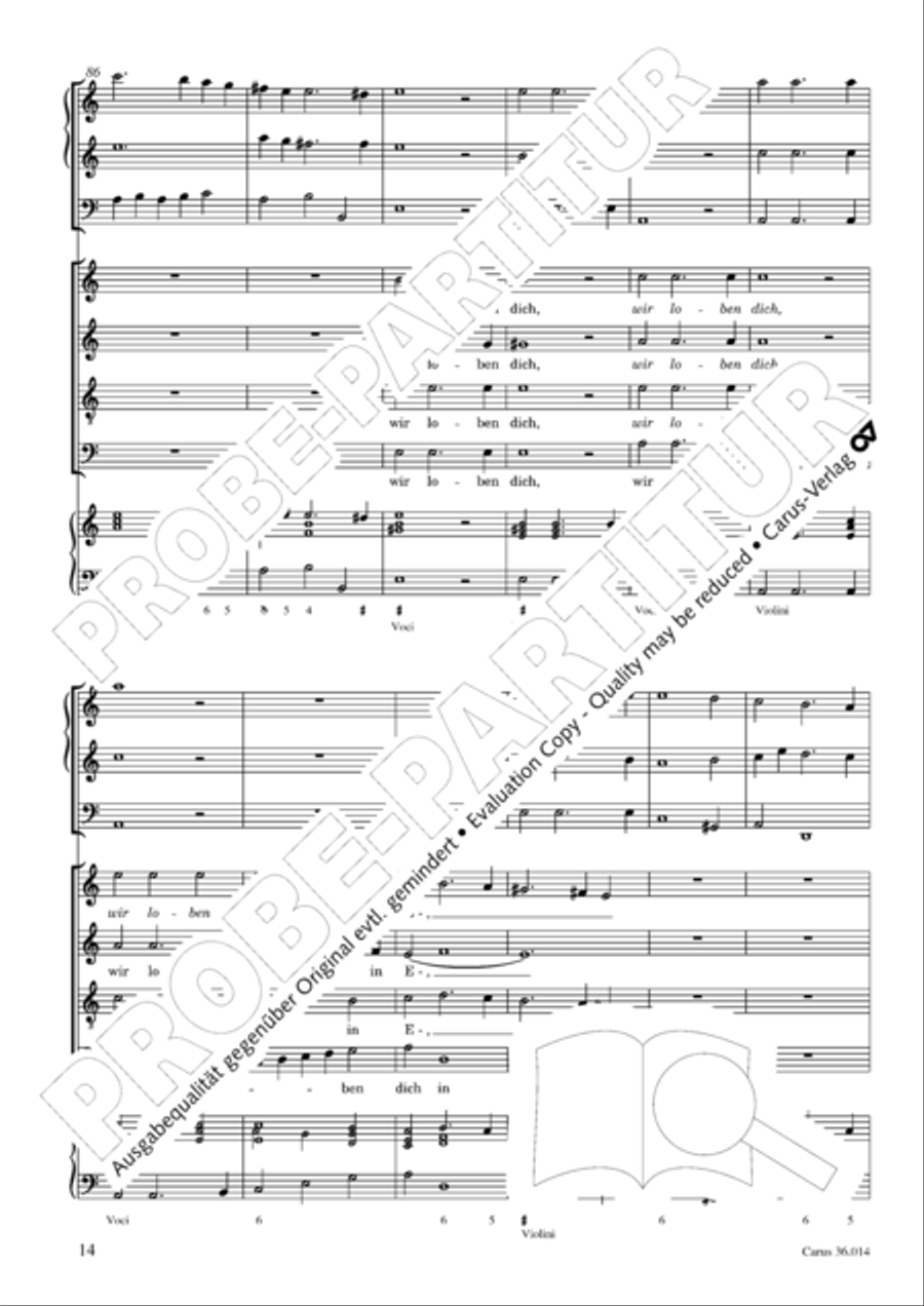 Befiehl dem Engel, dass er komm 4-Part scores gallery preview page 15