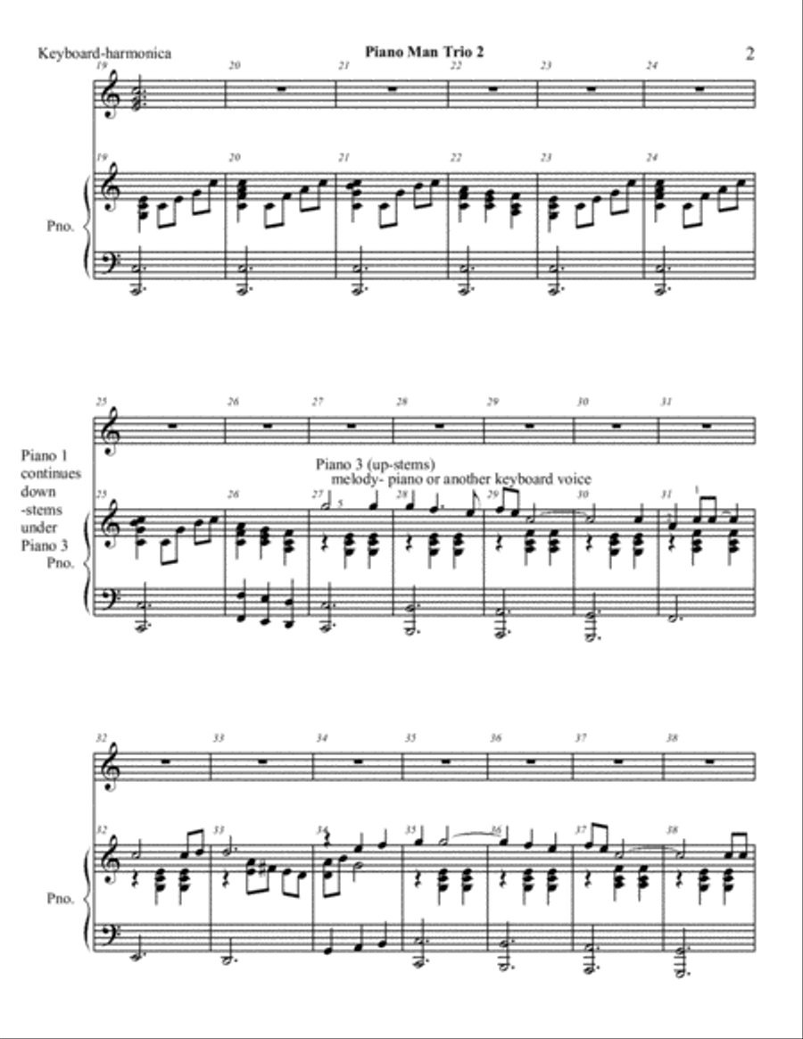 Piano Man Piano scores gallery preview page 3