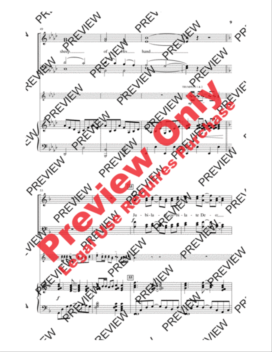 Jubilate Deo 4-Part scores gallery preview page 9