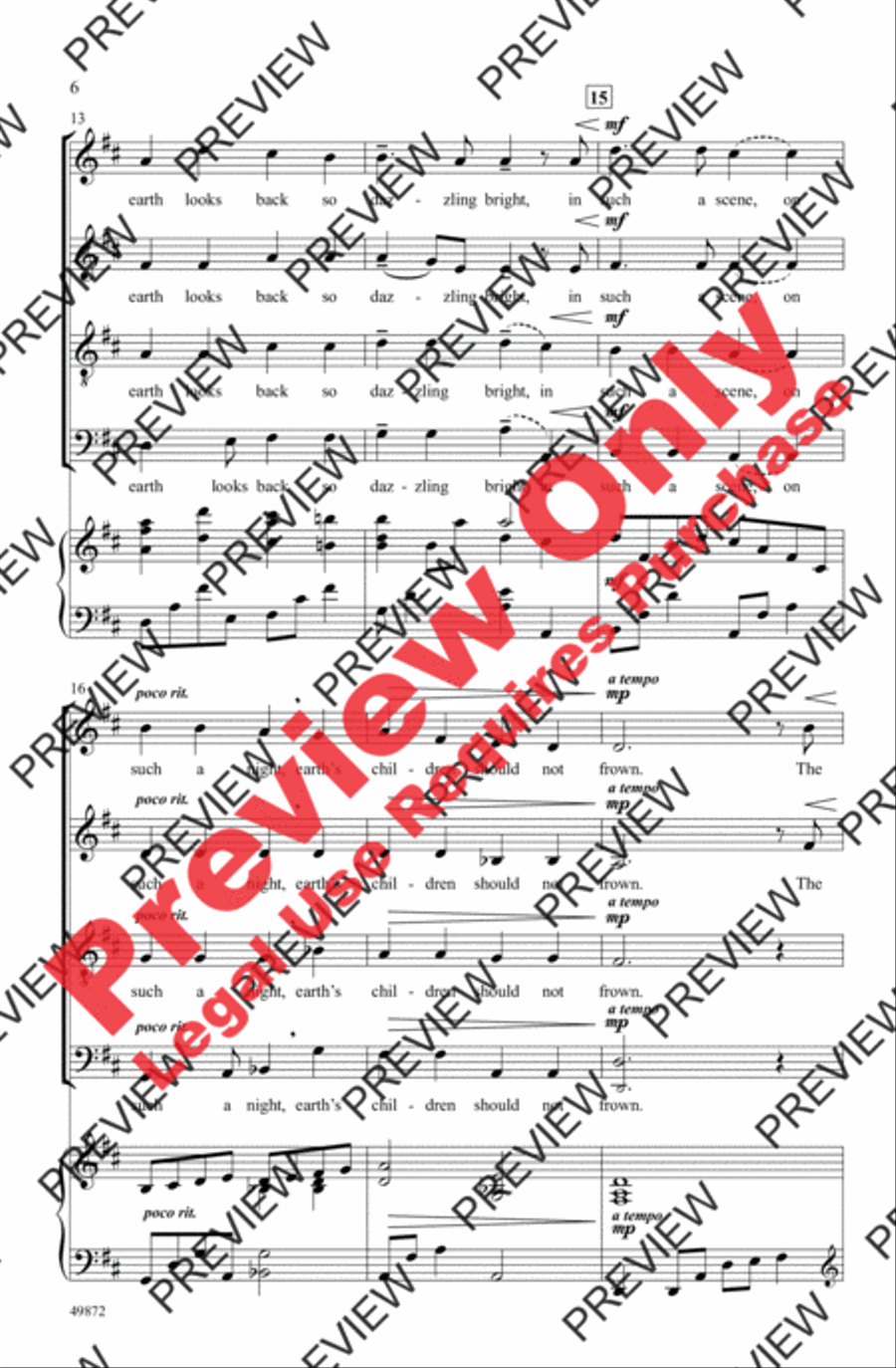 Autumn Vesper 4-Part scores gallery preview page 6