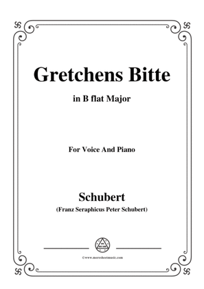 Schubert-Gretchens Bitte in B flat Major,for voice and piano