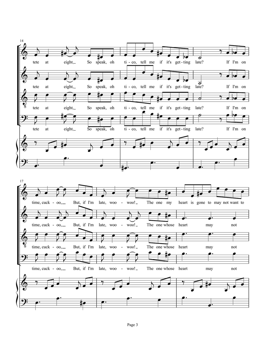 Tico Tico (Tico Tico No Fuba) 4-Part scores gallery preview page 3