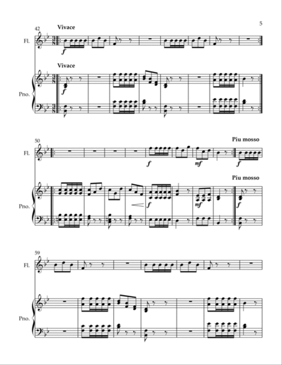 Sonatine Flute Solo scores gallery preview page 5