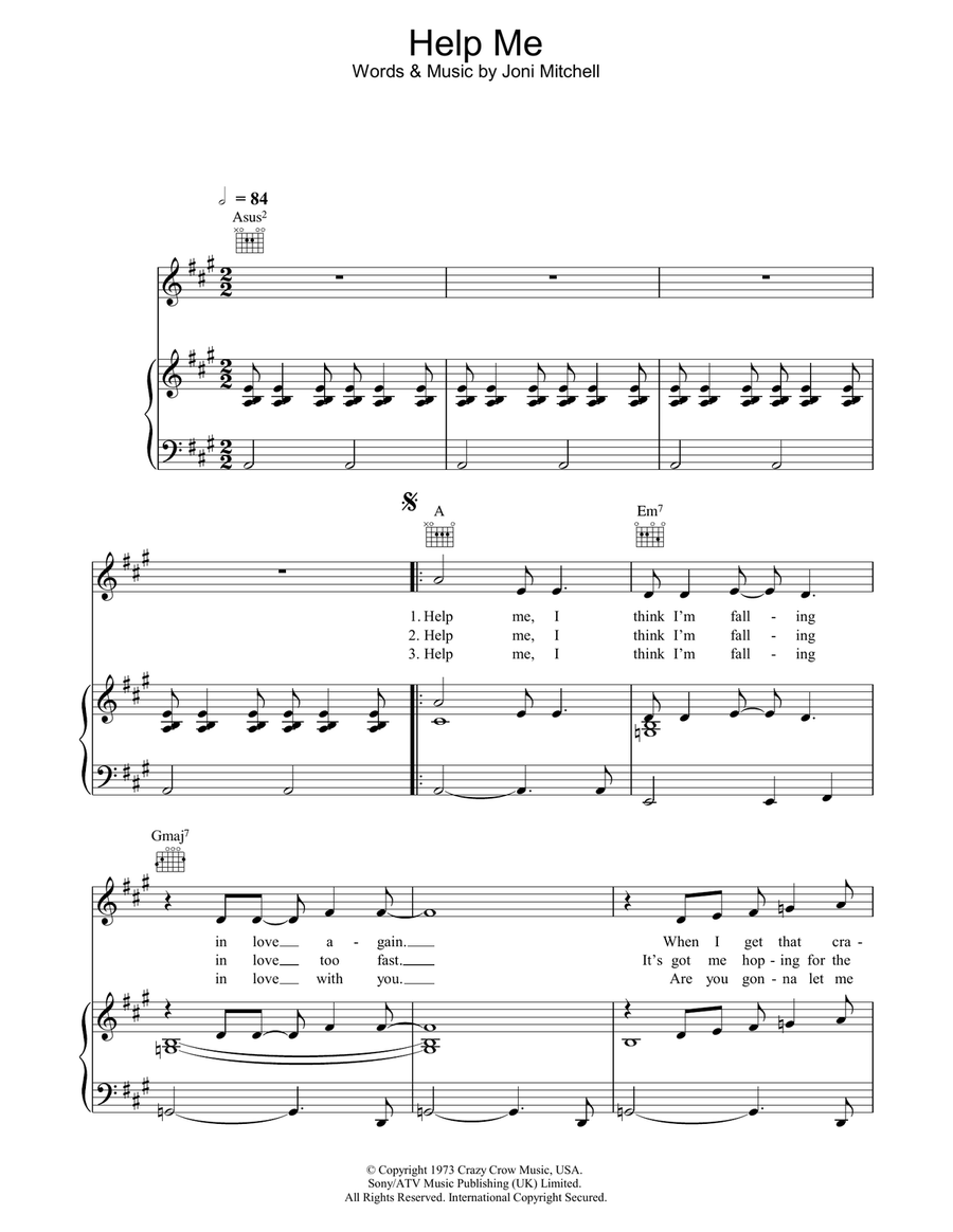 Help Me Acoustic Guitar scores gallery preview page 1