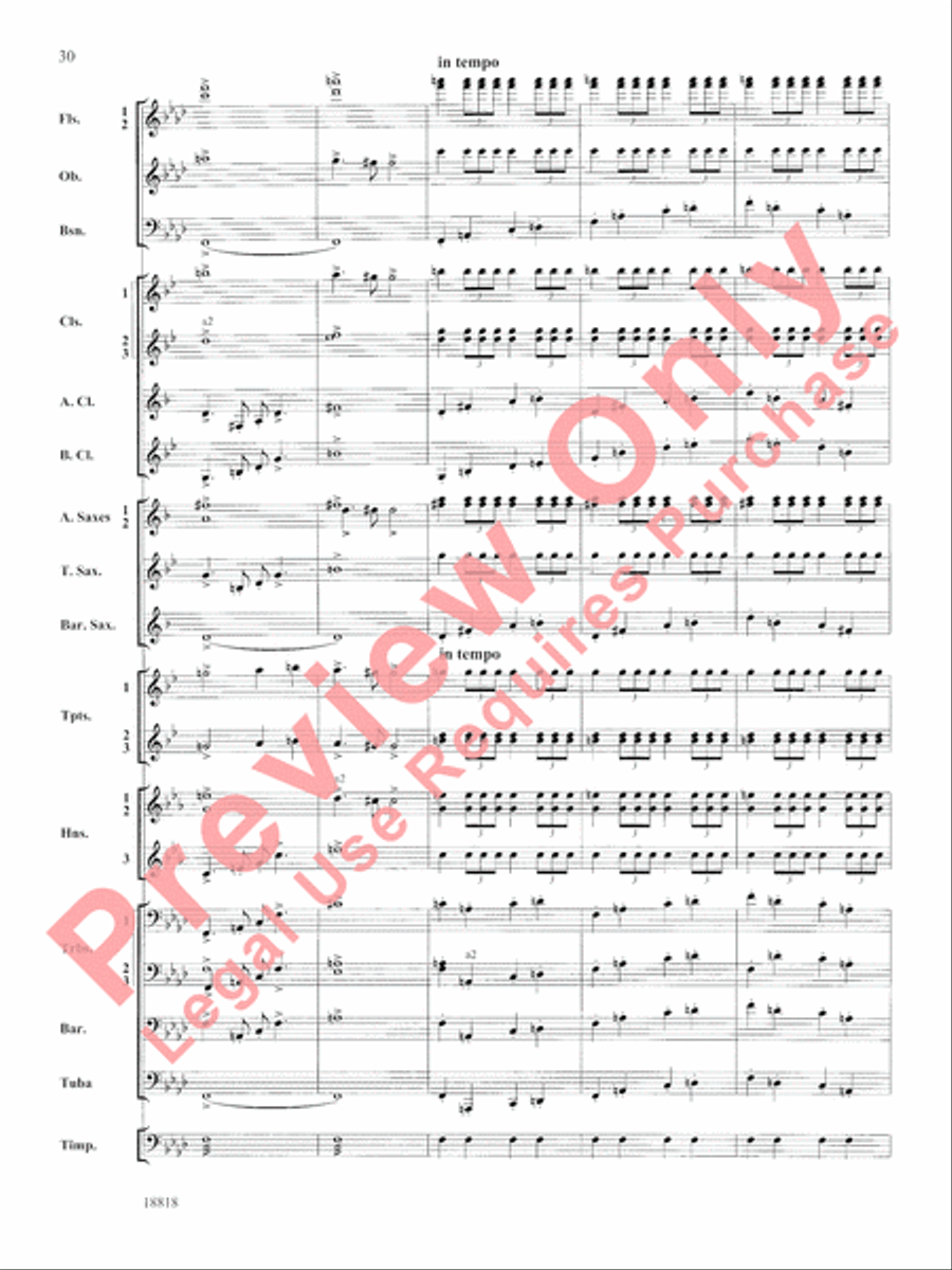 Symphony No. 9 New World, Finale Concert Band scores gallery preview page 31