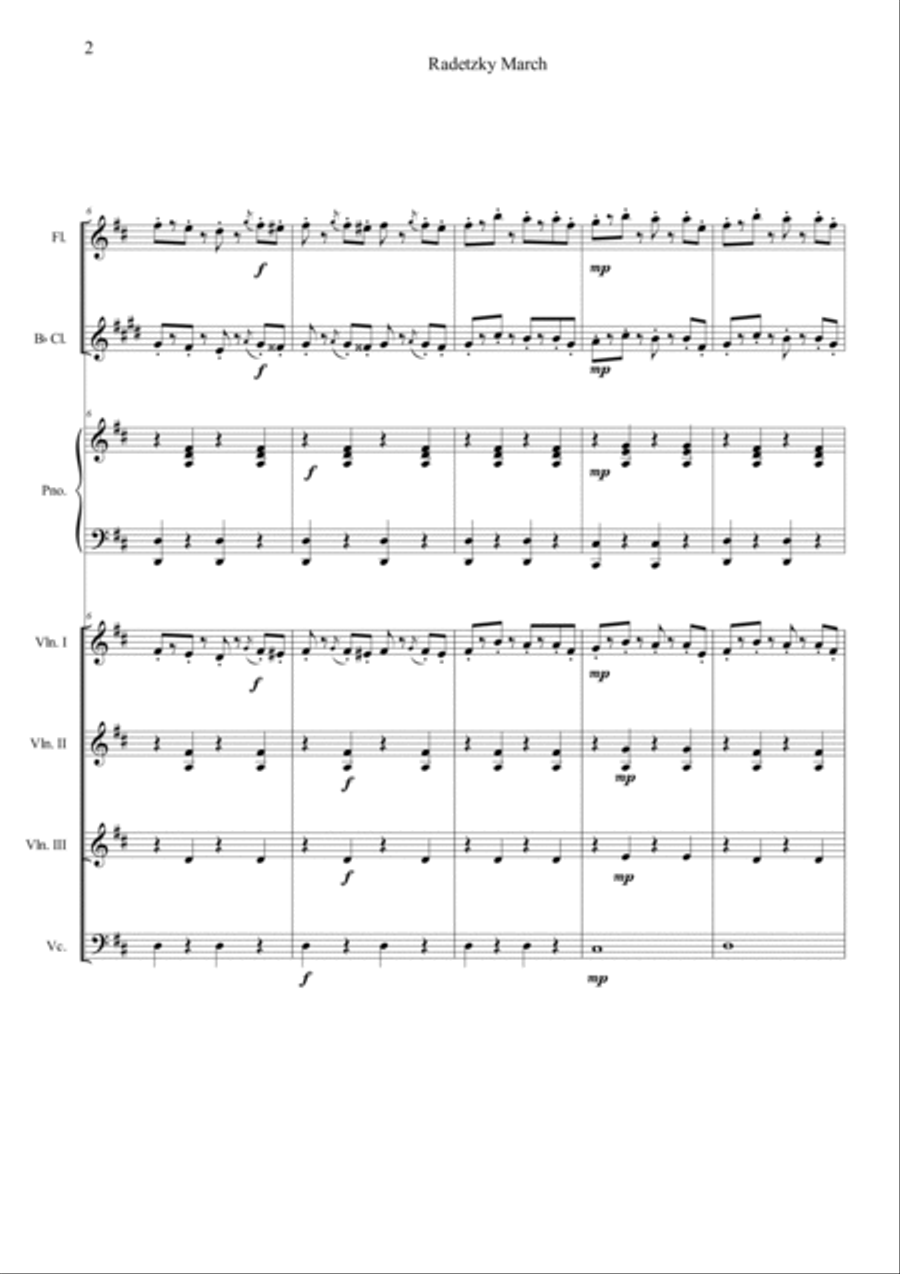 Radetzky Marsch Radetzky Marsch Orchestra scores gallery preview page 2