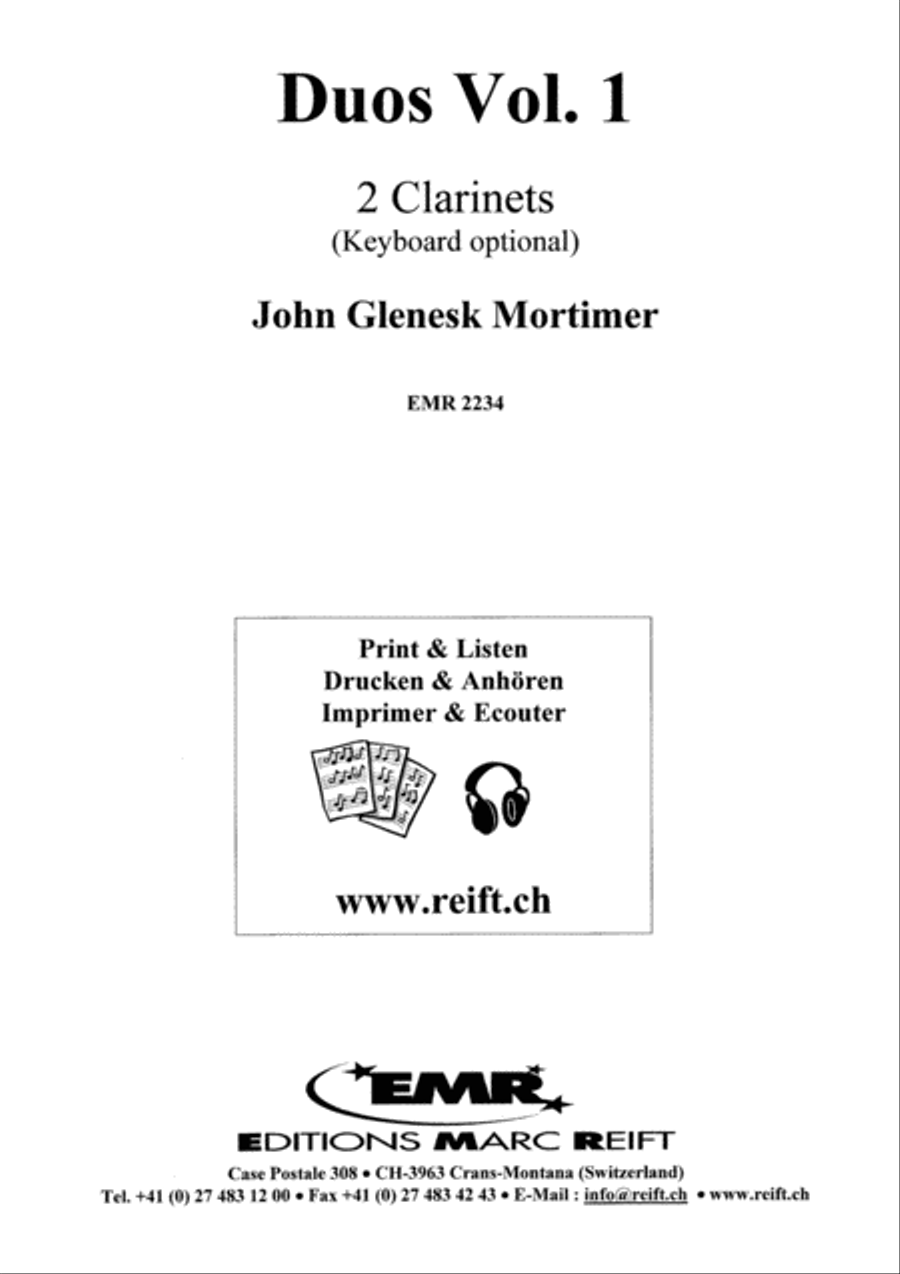Duos Vol. 1 Clarinet Duet scores gallery preview page 2