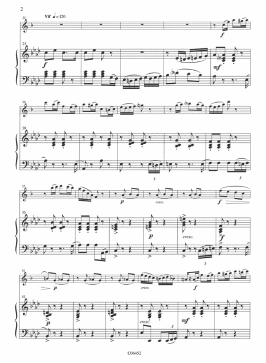 Variations sur un theme de Clapisson Alto Saxophone scores gallery preview page 3