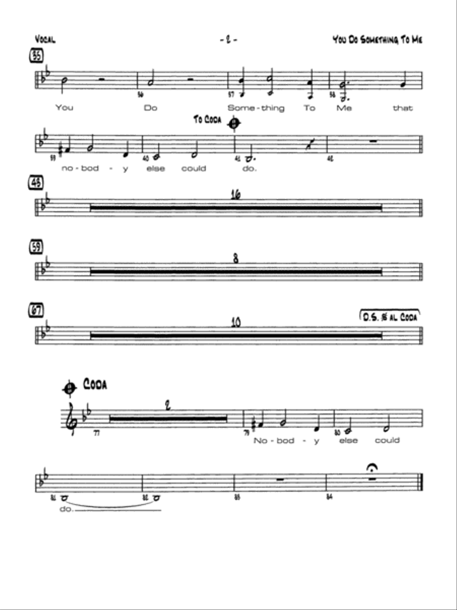 You Do Something to Me: Vocal Solo Jazz Ensemble scores gallery preview page 2
