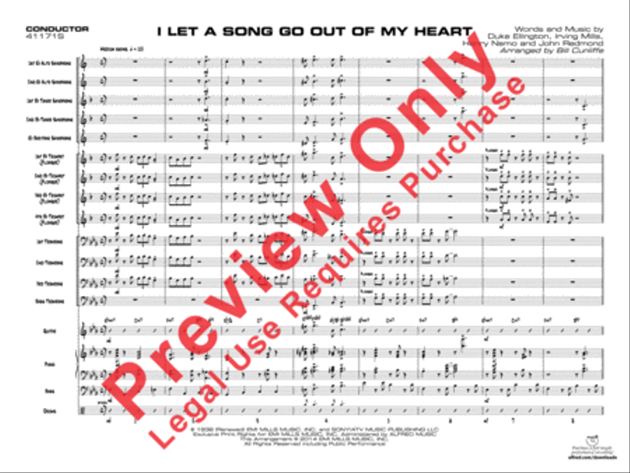 I Let a Song Go Out of My Heart Jazz Ensemble scores gallery preview page 20