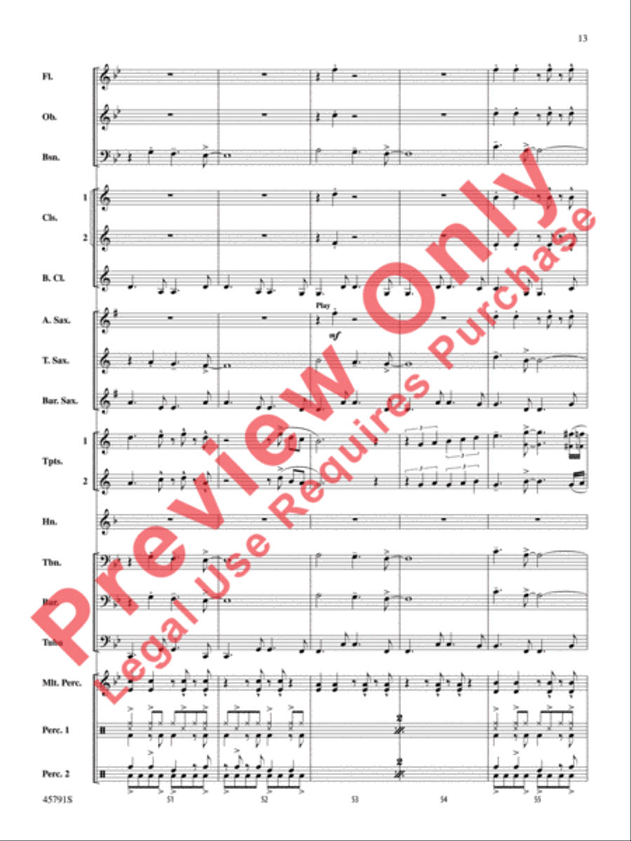 Sambeando Concert Band scores gallery preview page 14
