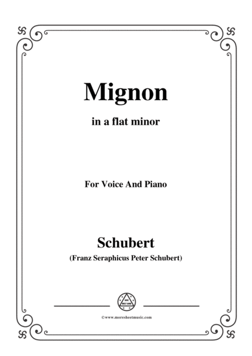 Schubert-Mignon II,D.727,in a flat minor,for Voice&Piano image number null