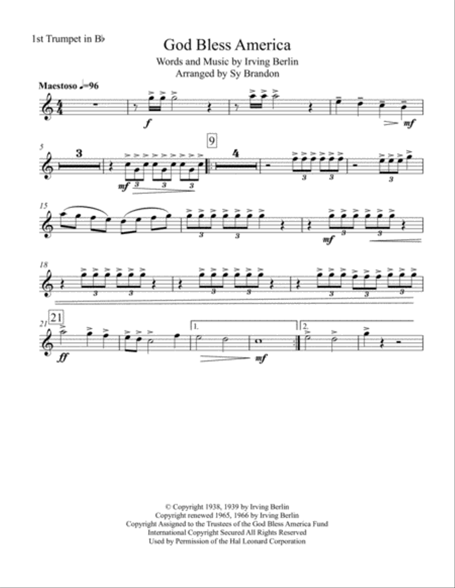 God Bless America School and Community scores gallery preview page 6