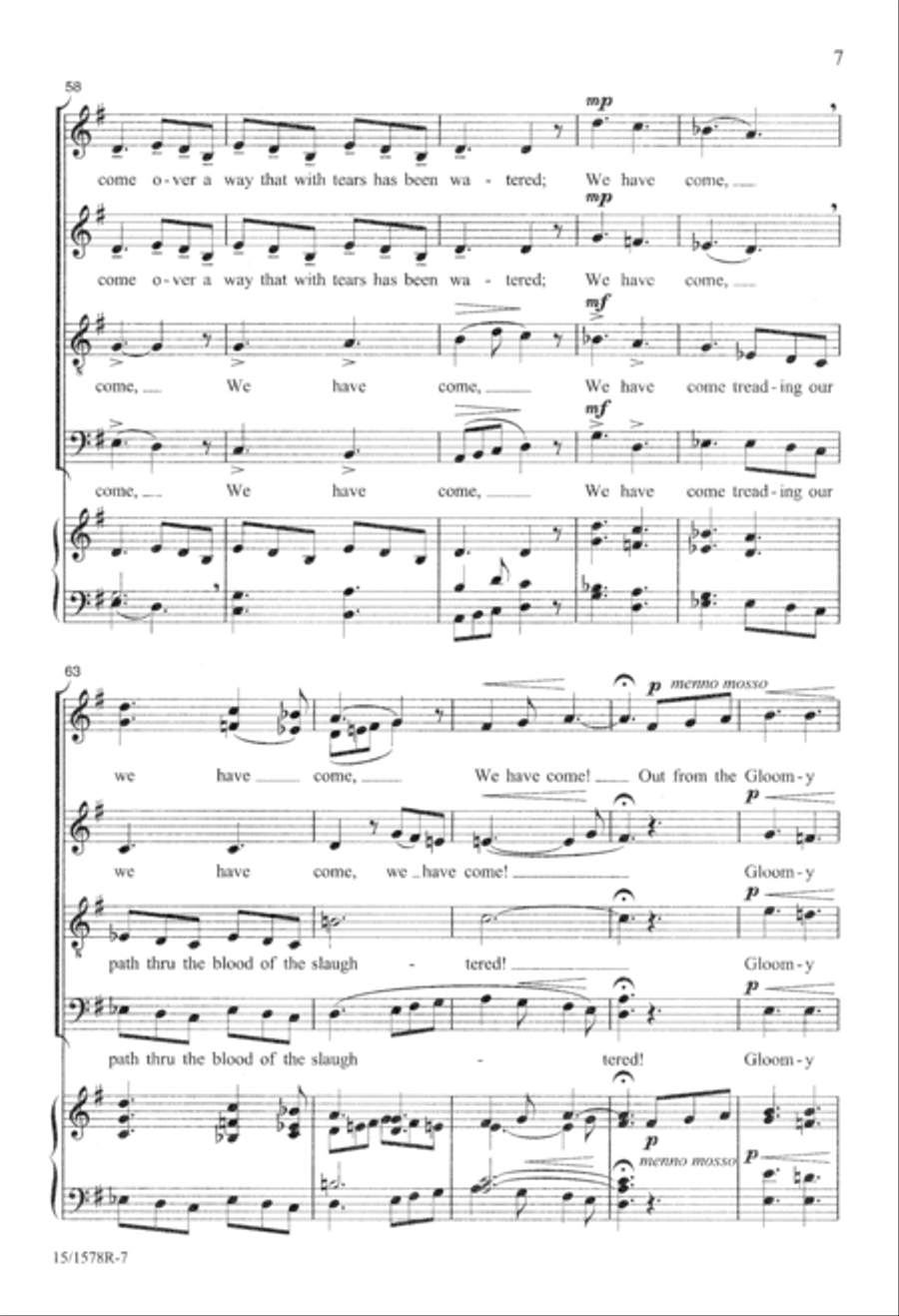 Lift Ev'ry Voice and Sing Divisi scores gallery preview page 7