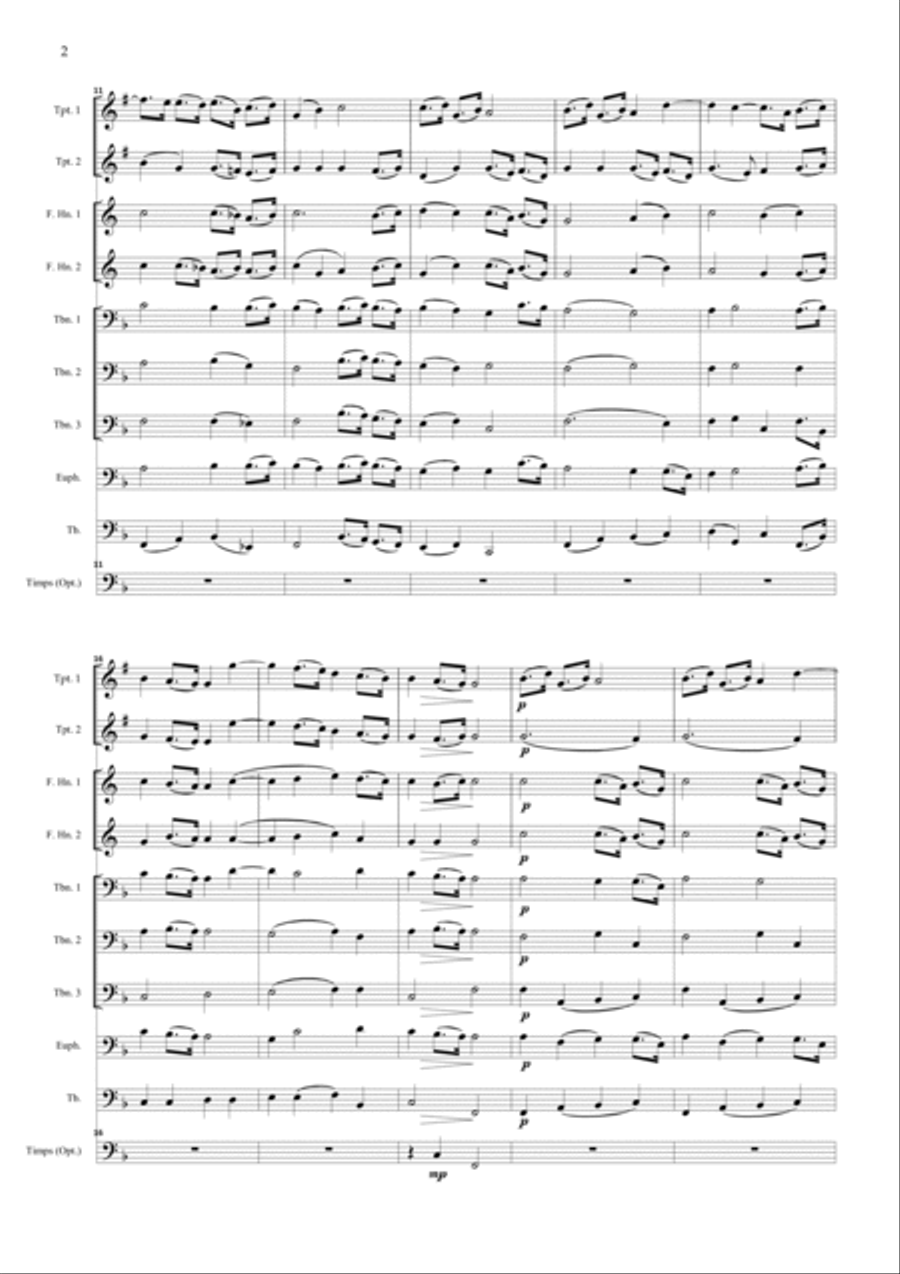'Air' from Water Music Brass Ensemble scores gallery preview page 2