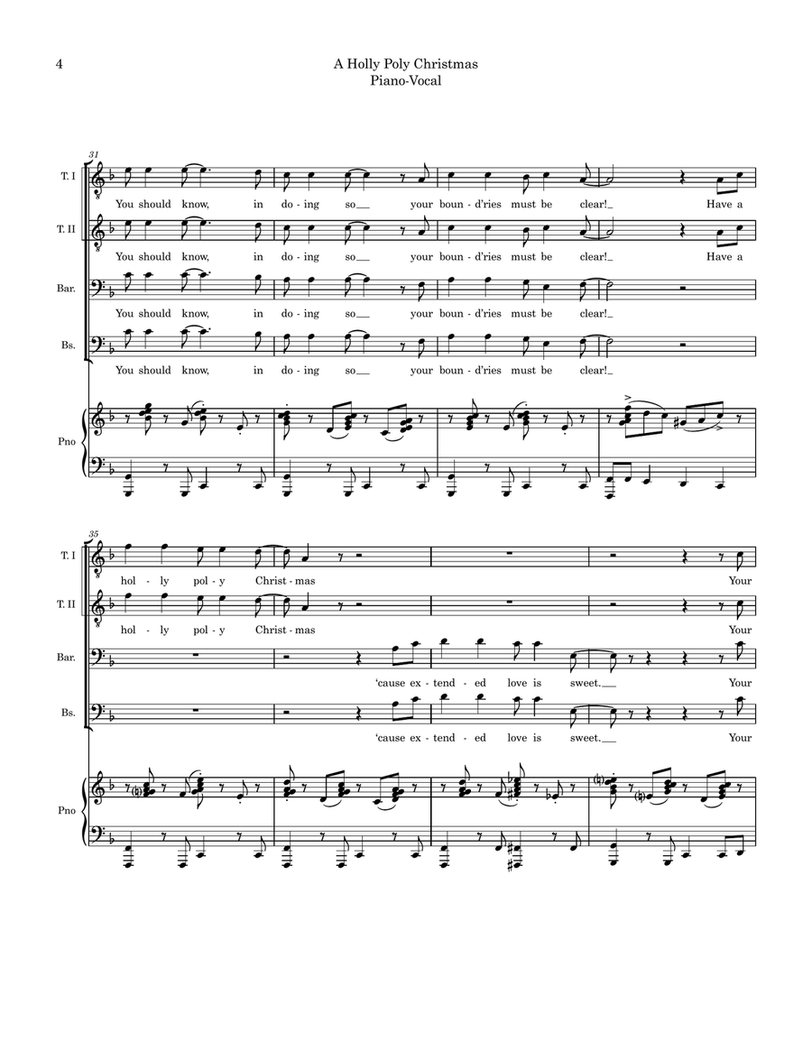 A Holly Jolly Christmas TTBB scores gallery preview page 4