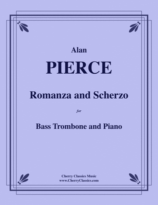 Book cover for Romanza and Scherzo for Bass Trombone and Piano