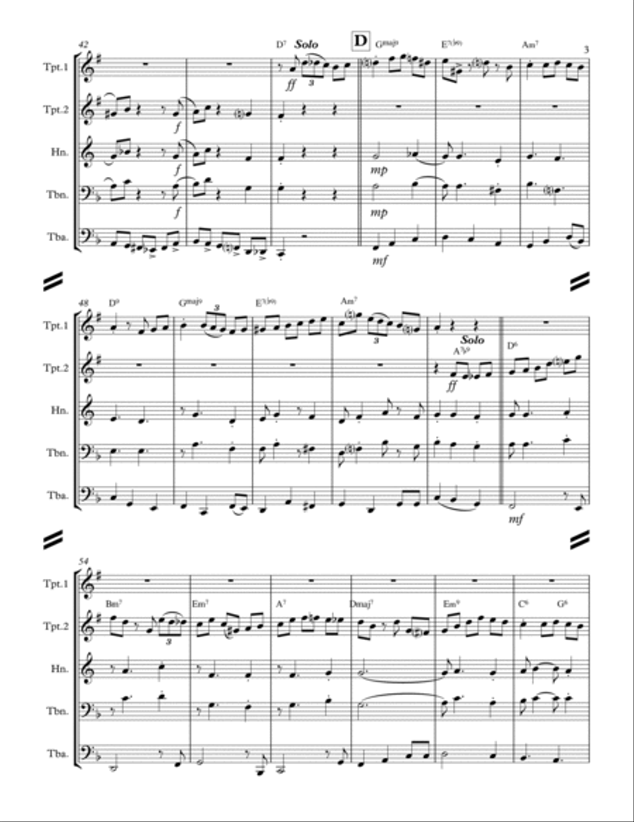 The Christmas Waltz Brass Ensemble scores gallery preview page 4