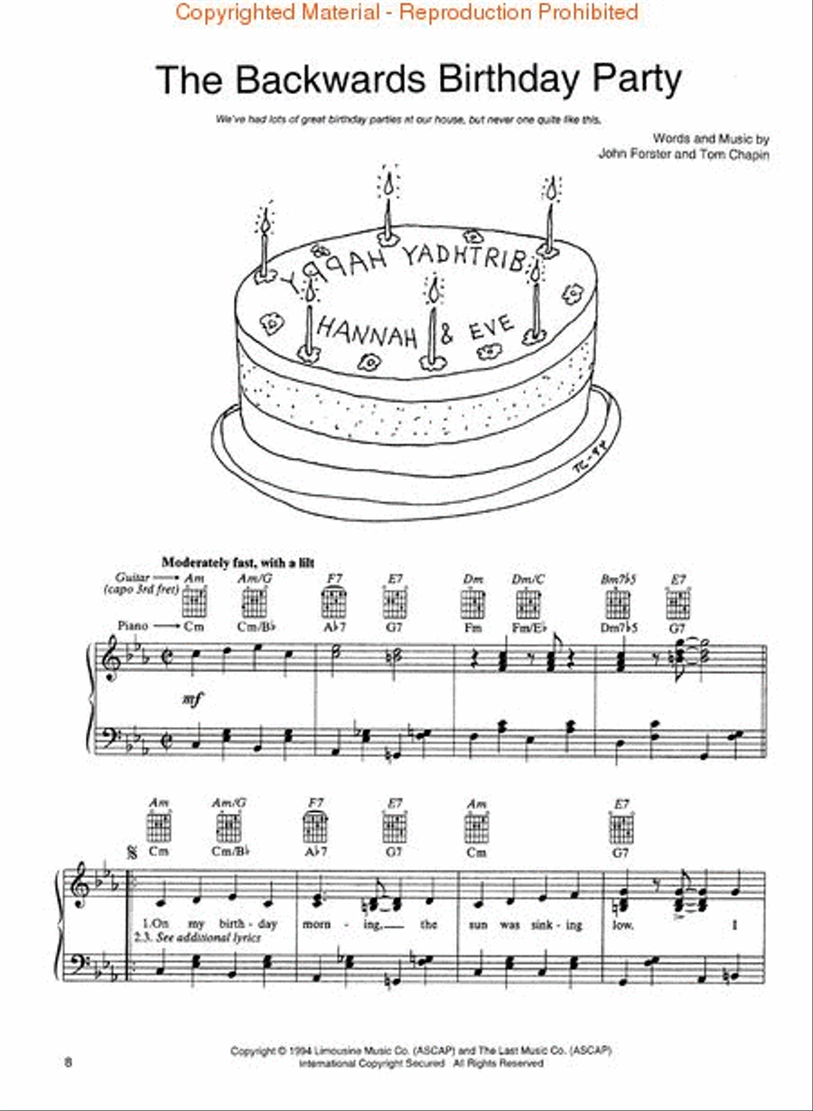 The Best of Tom Chapin - Family Favorites Piano, Vocal, Guitar scores gallery preview page 2