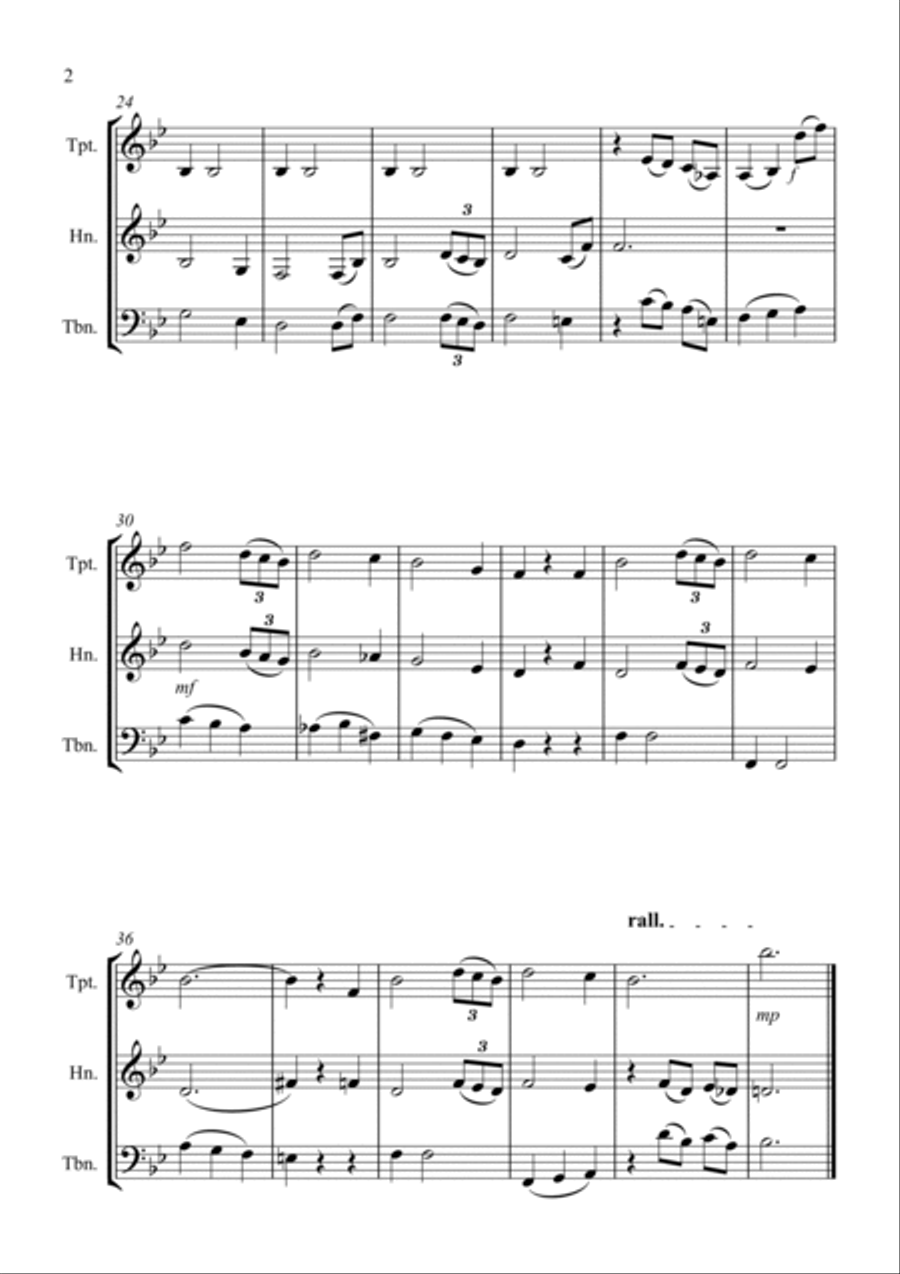Amazing Grace for Brass Trio Amazing Grace for Brass Trio Brass Trio scores gallery preview page 2