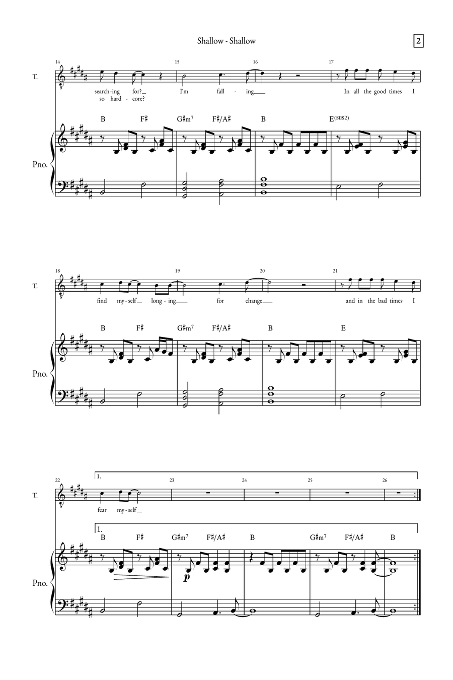 Shallow A Cappella scores gallery preview page 2