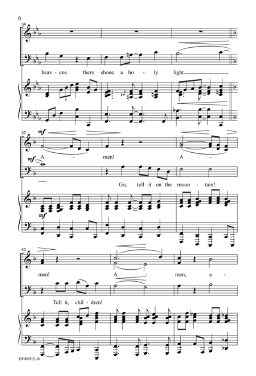 Amen! Tell It on the Mountain! 3-Part scores gallery preview page 6