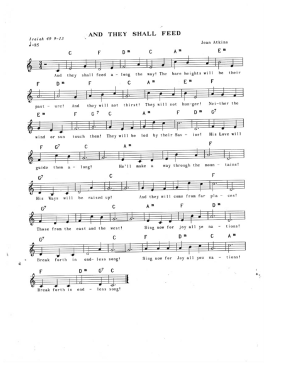 And They Shall Feed And They Shall Feed Soprano Voice scores gallery preview page 1