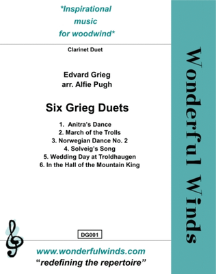Book cover for Six Grieg Duets