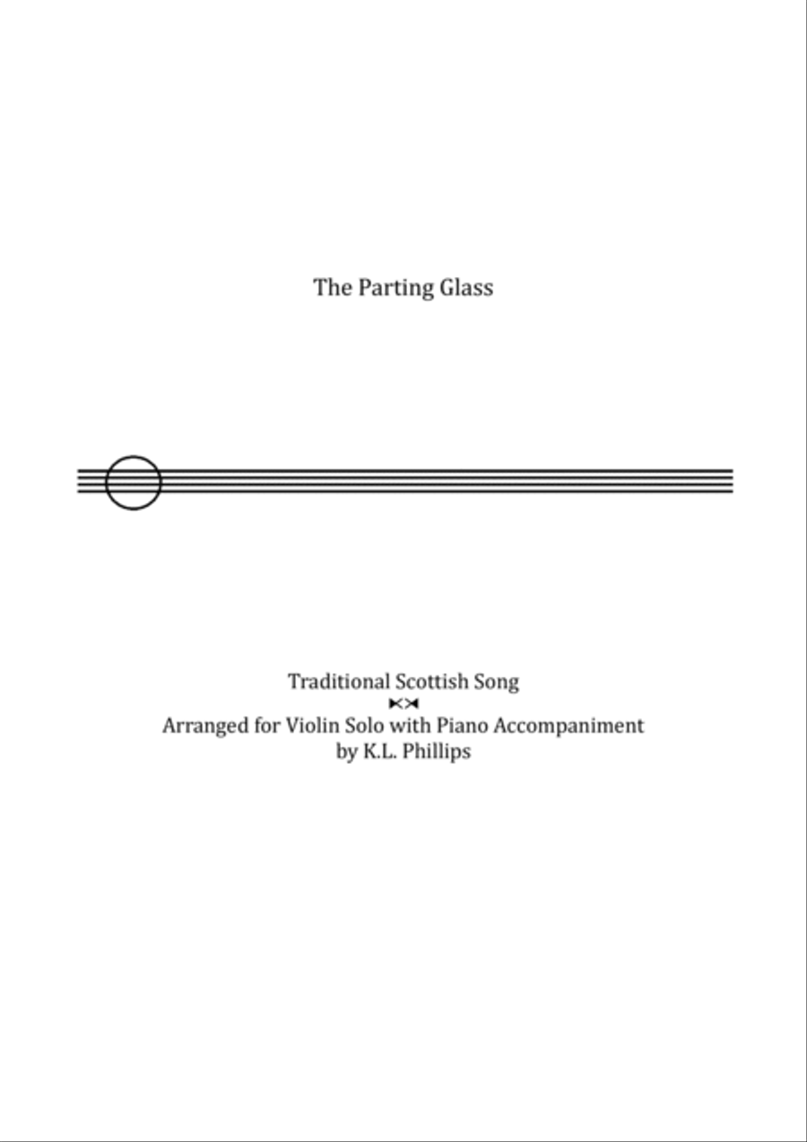 The Parting Glass - Celtic Violin Solo with Piano Accompaniment Violin Solo scores gallery preview page 1