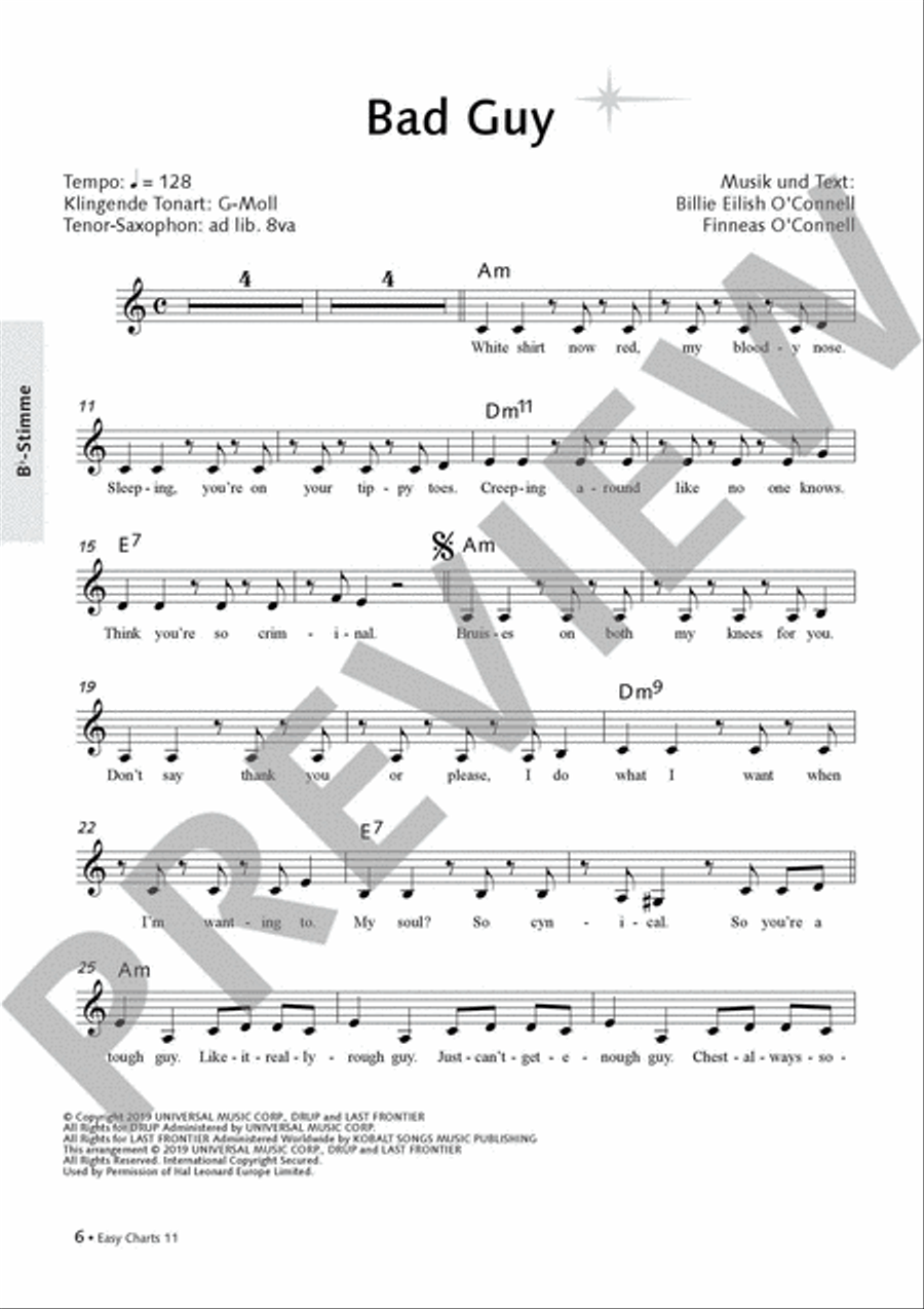 Easy Charts Play-Along CD, Audio & More scores gallery preview page 4