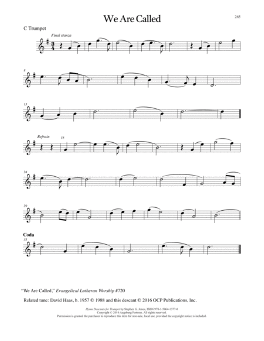 Hymn Descants for Trumpet C Trumpet scores gallery preview page 266