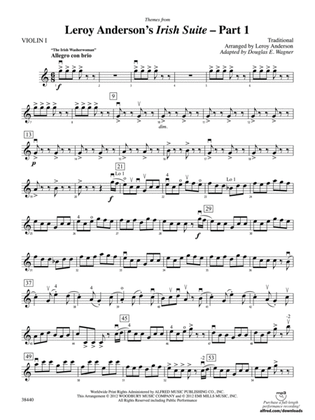 Leroy Anderson's Irish Suite, Part 1 (Themes from): 1st Violin