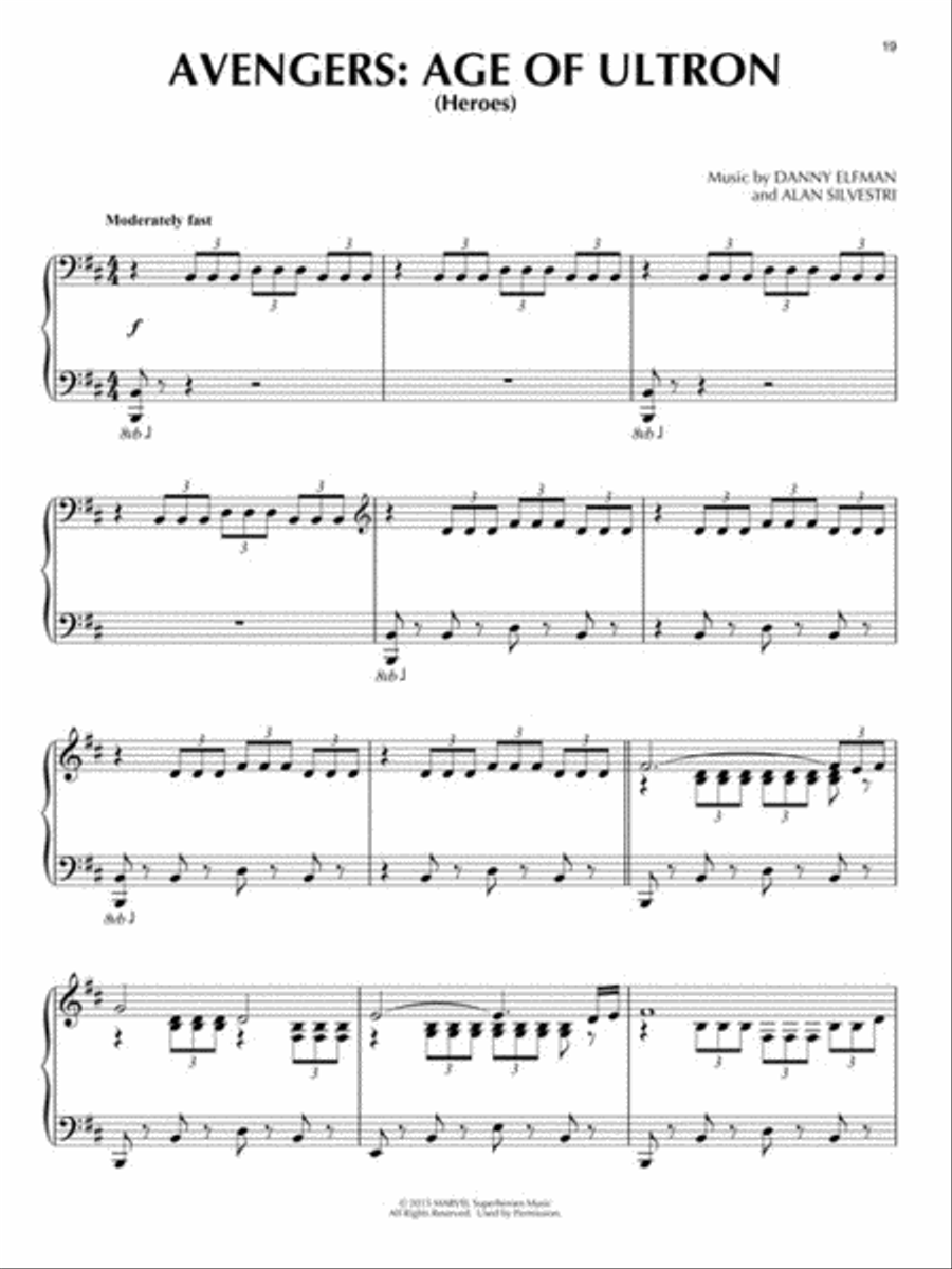 The Movie & TV Music of Danny Elfman Piano Solo scores gallery preview page 4