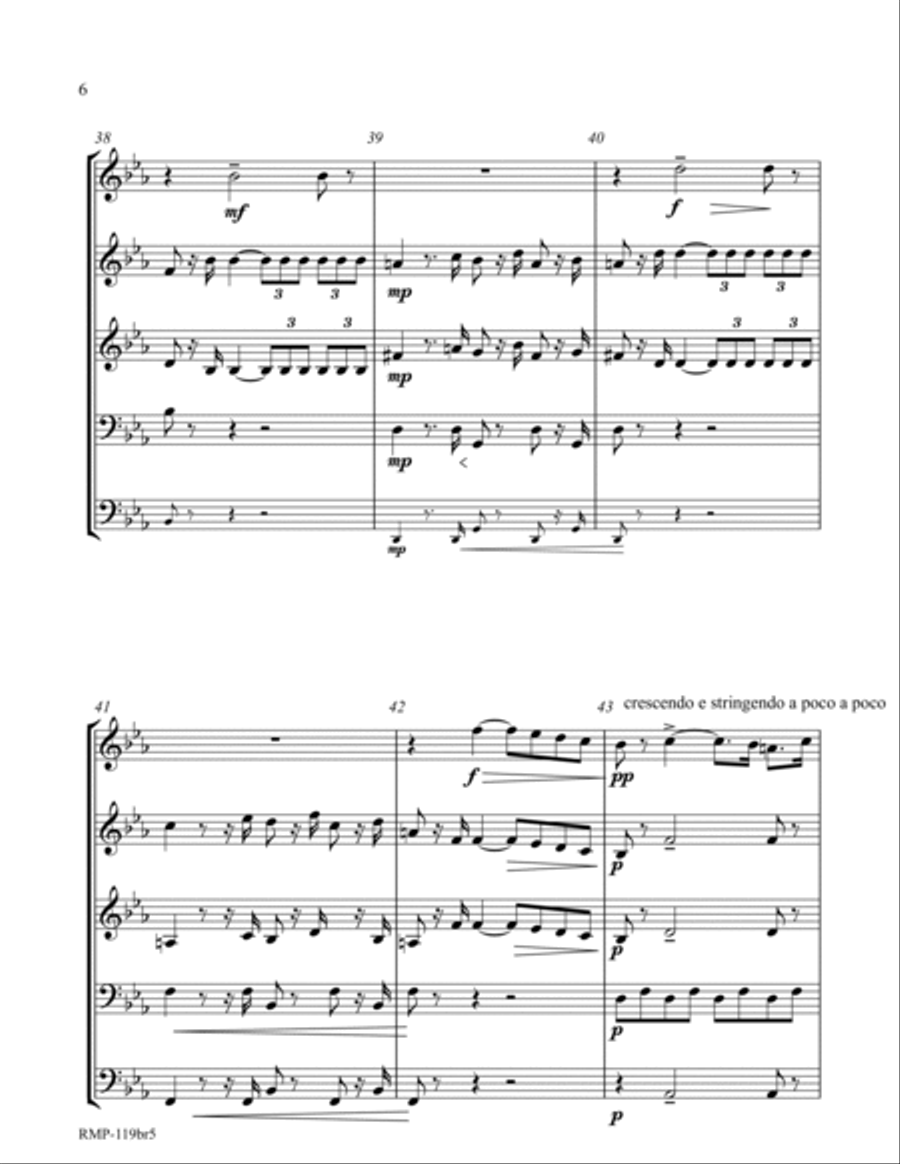 Verdi - Triumphal March from Aida (for Brass Quintet) Brass Quintet scores gallery preview page 6