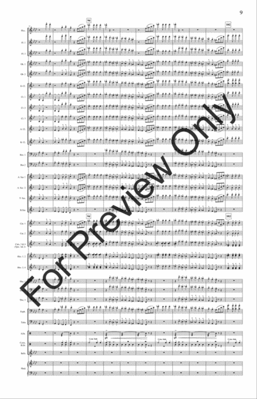 The Stars and Stripes Forever (Score) Concert Band scores gallery preview page 12