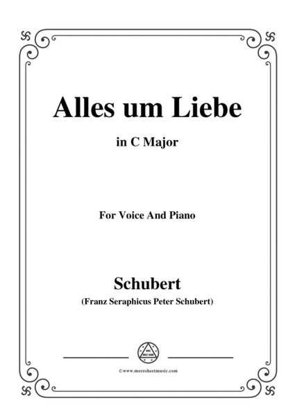Schubert-Alles um Liebe,in C Major,for Voice&Piano image number null