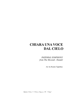 Book cover for PASTORAL SYMPHONY from The Messiah - Arr. for SAB Choir and Organ - Italian Lyrics