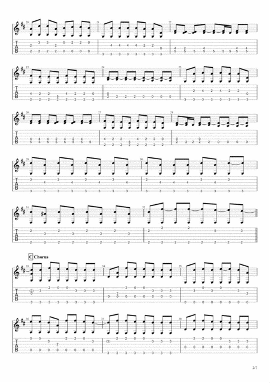 One Headlight One Headlight Electric Guitar scores gallery preview page 2
