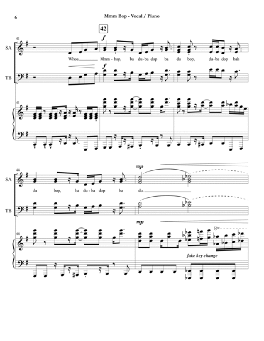 Mmm Bop Large Ensemble scores gallery preview page 6