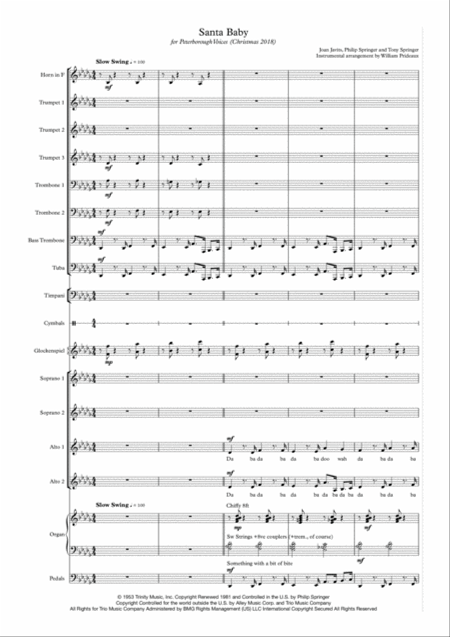 Santa Baby SSA scores gallery preview page 3