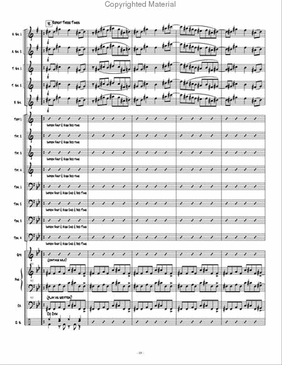 Espionage 1 Jazz Ensemble scores gallery preview page 20