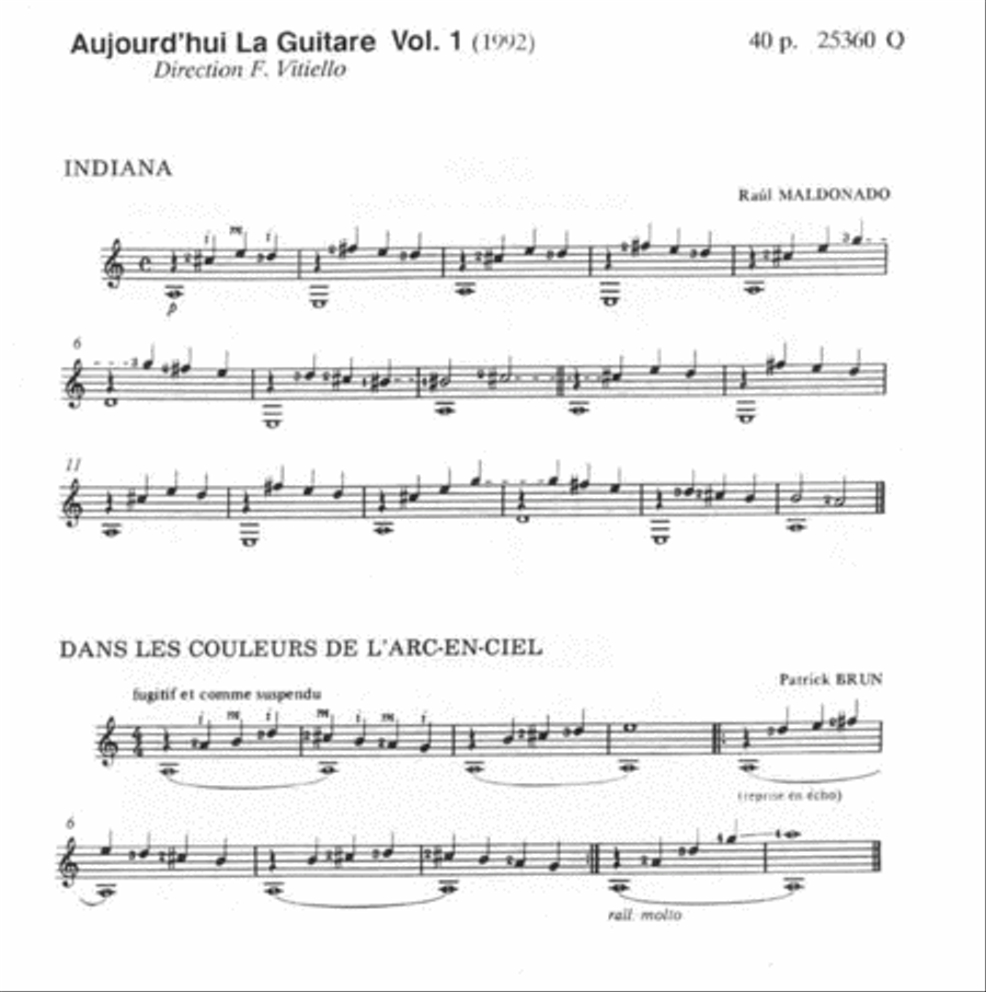Aujourd'hui la guitare - Volume 1 Acoustic Guitar scores gallery preview page 2