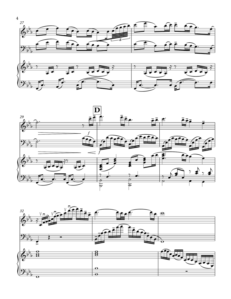 In a Distant Land 在那遙遠的地方 (Chinese traditional) for Trio (Violin, Cello, Piano) Piano Trio scores gallery preview page 4