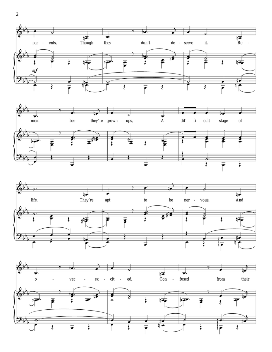 Be Kind To Your Parents Voice scores gallery preview page 2