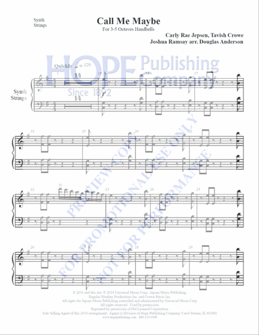Call Me Maybe 5-Octaves scores gallery preview page 7