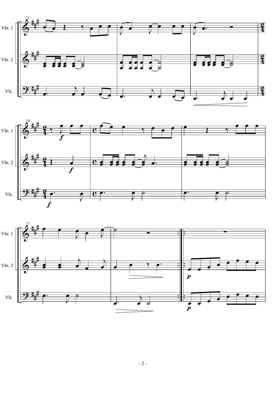 Oh, Pretty Woman Oh, Pretty Woman String Trio scores gallery preview page 2