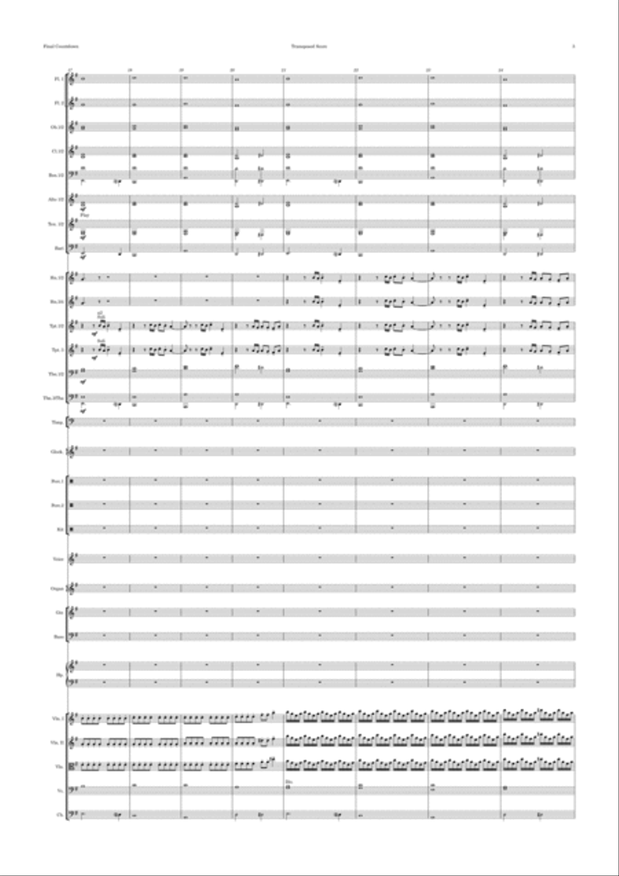 Final Countdown Full Orchestra scores gallery preview page 3