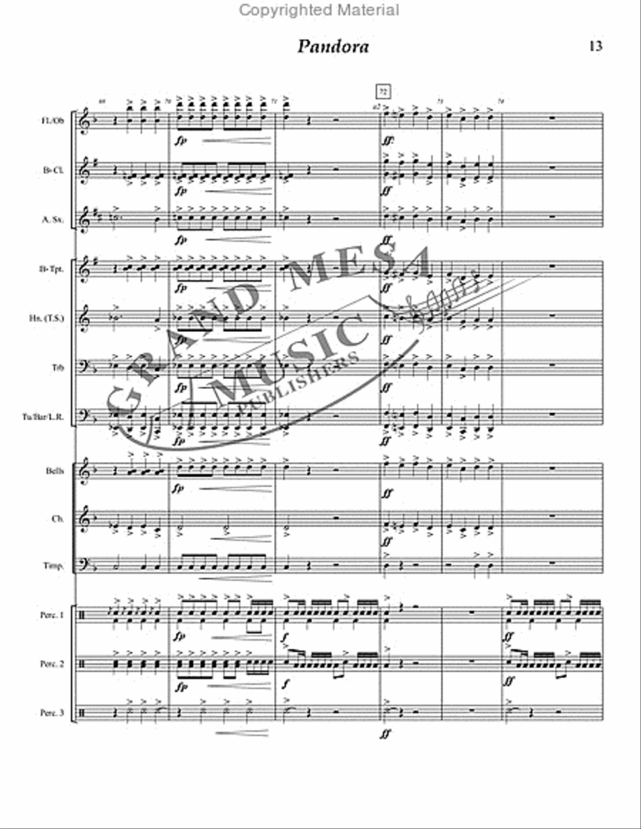 Pandora Concert Band scores gallery preview page 14